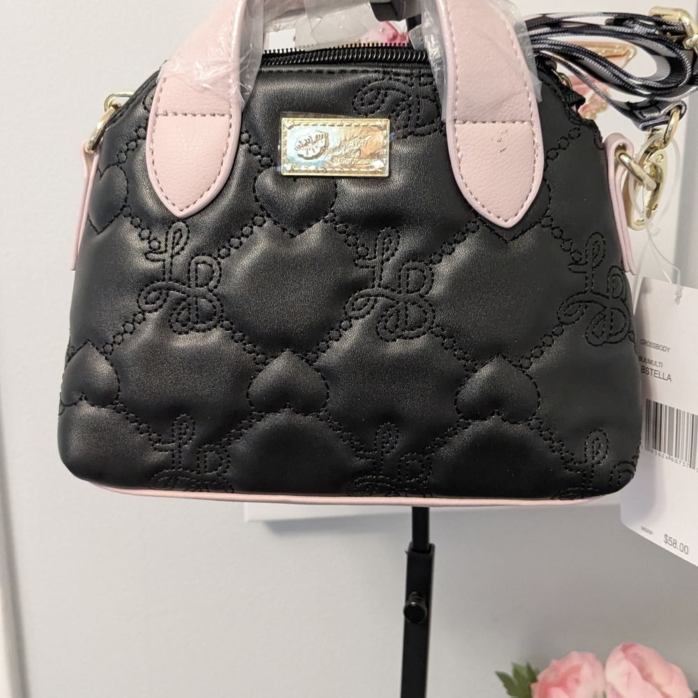 Luv Besty By best Johnson Quilted Handbag With Guitar Strap NWT 9.5" X 8"
